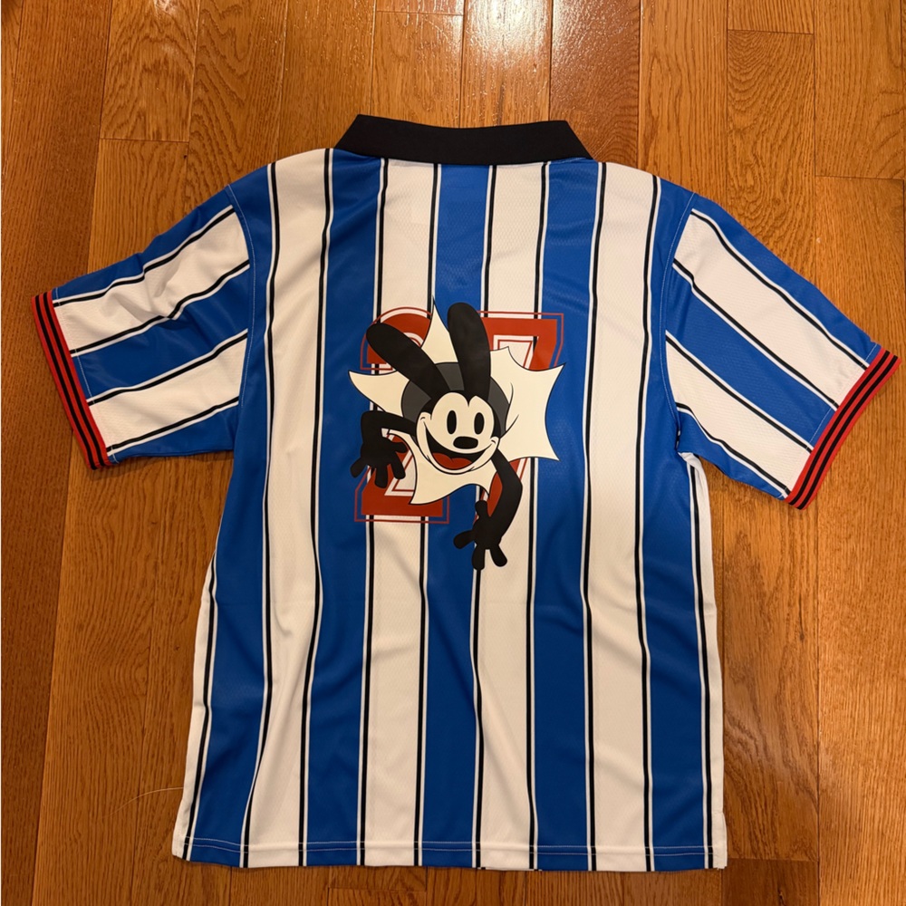 Disney Blue and White Striped Polo Shirt - Picture 5 of 6